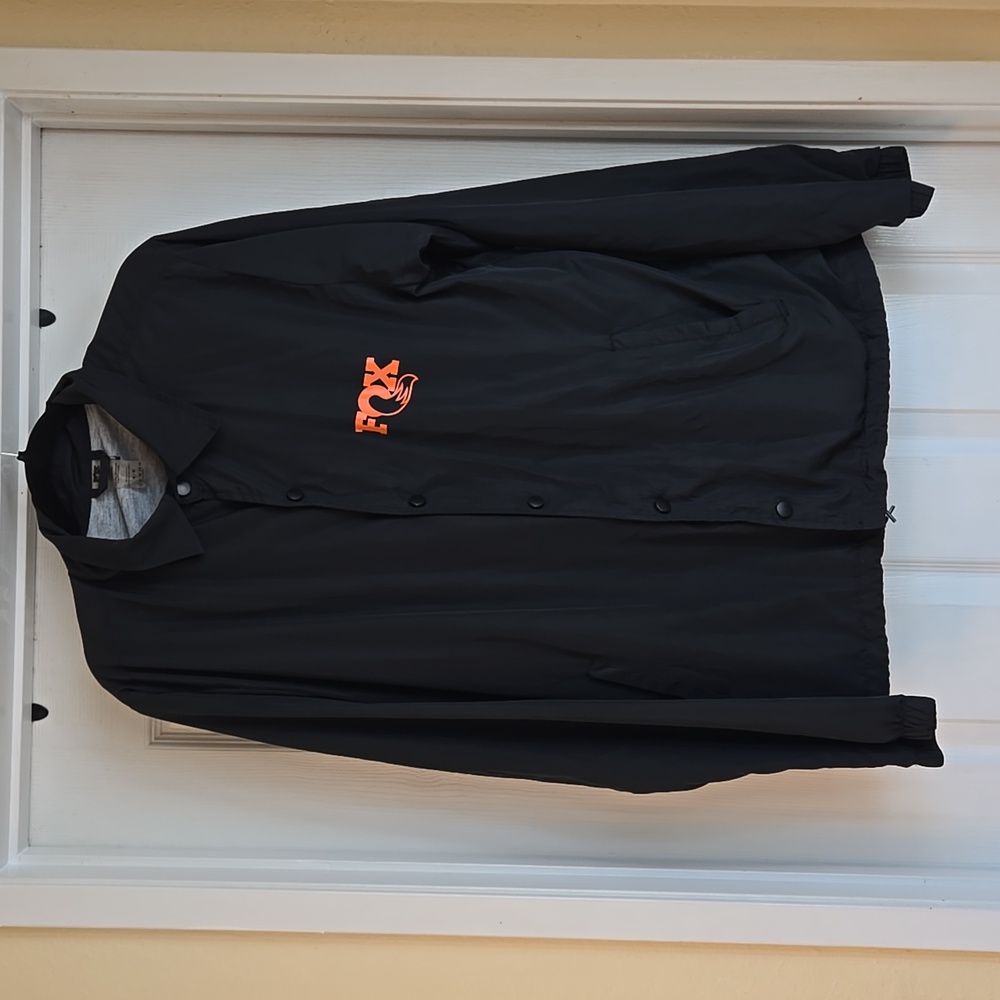 Mens Fox Racing lightweight black windbreaker